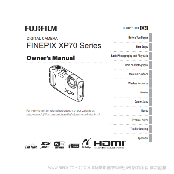 富士 XP70 英文版 finepix series owner's manual 說明書下載 使用手冊 pdf 免費 操作指南 如何使用 快速上手 