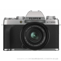 富士 XT200 X-T200 無(wú)反相機(jī) 2420萬(wàn)像素的靜態(tài)圖像，通過(guò)寬銀幕翻轉(zhuǎn)液晶觸摸屏幾乎可以從任何角度錄制4K UHD視頻。