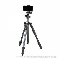 曼富圖 Manfrotto MKELMII4BMB-BH Element MII鋁合金三腳架手機(jī)夾藍(lán)牙套裝(黑) 