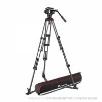 曼富圖 Manfrotto MVK504XTWINGC 504X液壓攝像云臺和雙管碳纖維攝像三腳架套裝(地置伸展器) 