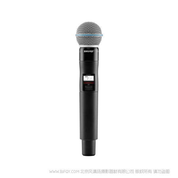 Shure 舒爾 QLXD2/B58A QLXD24/BETA58A 話筒配備QLXD2手持式發(fā)射機(jī) QLX-D™數(shù)字無線系統(tǒng)之手持式無線發(fā)射機(jī)。