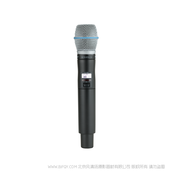 Shure 舒爾 ULXD2/B87A Beta87A話筒配備ULXD2手持式發(fā)射機 ULX-D數(shù)字無線系統(tǒng)之BETA87A手持式無線發(fā)射機。 