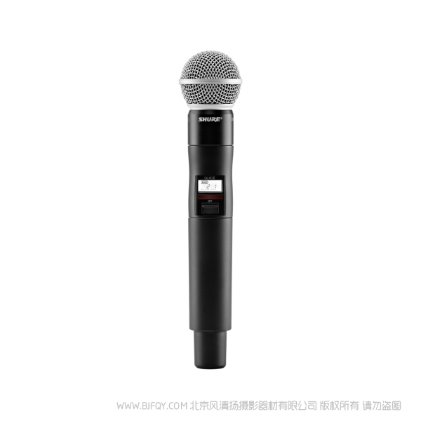 Shure 舒爾 QLXD2/SM58  QLXD24/SM58 話筒配備QLXD2手持式發(fā)射機(jī)  QLX-D™數(shù)字無(wú)線系統(tǒng)之手持式無(wú)線發(fā)射機(jī)。