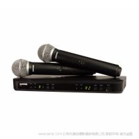 Shure 舒爾 BLX288/PG58 具有兩個(gè)PG58手持發(fā)射器的無線雙人聲系統(tǒng) 無線手持一拖二麥克風(fēng)